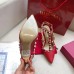 Valentino Rockstud Ankle Strap Pumps 100mm In Red Calfskin Valentino Rockstud Ankle Strap Pumps 100mm In Red Calfskin