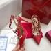 Valentino Rockstud Ankle Strap Pumps 100mm In Red Calfskin Valentino Rockstud Ankle Strap Pumps 100mm In Red Calfskin