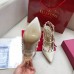 Valentino Rockstud Ankle Strap Pumps 100mm In White Calfskin Valentino Rockstud Ankle Strap Pumps 100mm In White Calfskin