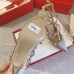 Valentino Rockstud Caged Pumps 100mm In Blue Patent Leather