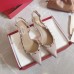 Valentino Rockstud Slingback Pumps 50mm In Poudre Patent Leather Valentino Rockstud Slingback Pumps 50mm In Poudre Patent Leather