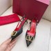 Valentino Vlogo Slingback Pumps 40mm In Black Leather Valentino Vlogo Slingback Pumps 40mm In Black Leather
