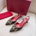 Valentino Vlogo Slingback Pumps 40mm In Black Leather Valentino Vlogo Slingback Pumps 40mm In Black Leather