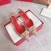 Valentino Vlogo Slingback Pumps 40mm In Poudre Leather Valentino Vlogo Slingback Pumps 40mm In Poudre Leather