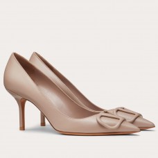 Valentino VLOGO Pumps 80mm In Poudre Calfskin Valentino VLOGO Pumps 80mm In Poudre Calfskin