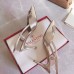 Valentino Vlogo Slingback Pumps 80mm In Platinum Lambskin Valentino Vlogo Slingback Pumps 80mm In Platinum Lambskin