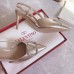 Valentino Vlogo Slingback Pumps 80mm In Platinum Lambskin Valentino Vlogo Slingback Pumps 80mm In Platinum Lambskin