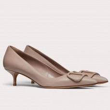 Valentino VLogo Signature Pumps 45mm In Poudre Calfskin Valentino VLogo Signature Pumps 45mm In Poudre Calfskin