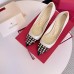 Valentino White Rockstud Pump 90mm with Black Patent Toe Cap