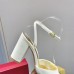 Valentino One Stud Pumps 90mm In White Patent Leather