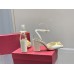 Valentino One Stud Pumps 90mm In White Patent Leather