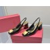 Valentino One Stud Slingback Pumps 60mm In Black Patent Leather