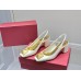 Valentino One Stud Slingback Pumps 60mm In White Patent Leather