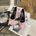 Versace Gianni Ribbon Pumps 80mm In Pink Patent Leather Versace Gianni Ribbon Pumps 80mm In Pink Patent Leather