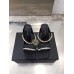 Versace Black Satin Mules 105MM With Rhinestone