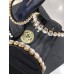 Versace Black Satin Mules 105MM With Rhinestone