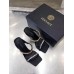 Versace Black Satin Mules 105MM With Rhinestone