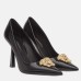 Versace La Medusa Pumps 105mm In Black Patent Leather Versace La Medusa Pumps 105mm In Black Patent Leather