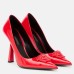 Versace La Medusa Pumps 105mm In Red Patent Leather Versace La Medusa Pumps 105mm In Red Patent Leather