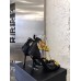 Versace Medusa Chain Sandals 110mm In Black Leather Versace Medusa Chain Sandals 110mm In Black Leather
