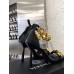 Versace Medusa Chain Sandals 110mm In Black Leather Versace Medusa Chain Sandals 110mm In Black Leather