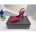 Versace La Medusa Slingback Pumps In Red Satin Versace La Medusa Slingback Pumps In Red Satin