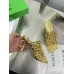 Bottega Veneta Stretch Twist Sandals In Gold Metallic Lambskin