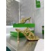 Bottega Veneta Stretch Twist Sandals In Gold Metallic Lambskin