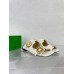 Bottega Veneta Stretch Buckle Sandals in White Calfskin
