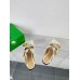 Bottega Veneta Stretch Buckle Sandals in White Calfskin