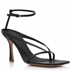 Bottega Veneta Ankle-strap Stretch Sandals In Black Leather Bottega Veneta Ankle-strap Stretch Sandals In Black Leather