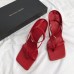 Bottega Veneta Ankle-strap Stretch Sandals In Red Leather Bottega Veneta Ankle-strap Stretch Sandals In Red Leather