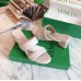 Bottega Veneta Band Sandals 55MM In White Calfskin Bottega Veneta Band Sandals 55MM In White Calfskin