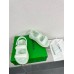 Bottega Veneta Jack Flat Slingback Sandals in Glacier Lambskin
