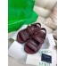 Bottega Veneta Jack Flat Slingback Sandals in Bordeaux Lambskin Bottega Veneta Jack Flat Slingback Sandals in Bordeaux Lambskin