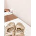 Bottega Veneta Jack Flat Slingback Sandals in Beige Lambskin