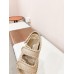 Bottega Veneta Jack Flat Slingback Sandals in Beige Lambskin
