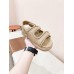 Bottega Veneta Jack Flat Slingback Sandals in Beige Lambskin