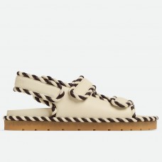 Bottega Veneta Jack Flat Slingback Sandals in Bicolor Lambskin Bottega Veneta Jack Flat Slingback Sandals in Bicolor Lambskin