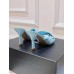 Bottega Veneta Blink Mules 80mm in Blue Intrecciato Lambskin Bottega Veneta Blink Mules 80mm in Blue Intrecciato Lambskin