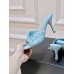 Bottega Veneta Blink Mules 80mm in Blue Intrecciato Lambskin Bottega Veneta Blink Mules 80mm in Blue Intrecciato Lambskin