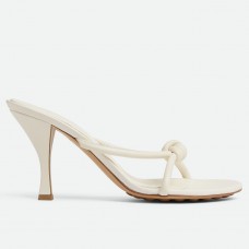 Bottega Veneta Blink Sandals 80mm in White Lambskin Bottega Veneta Blink Sandals 80mm in White Lambskin