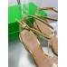 Bottega Veneta Knot Sandals 90mm in Gold Leather