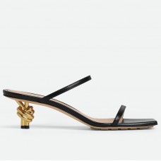 Bottega Veneta Knot Sandals 45mm in Black Lambskin Bottega Veneta Knot Sandals 45mm in Black Lambskin