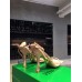 Bottega Veneta Stretch Chain Sandals In Pink Lambskin Bottega Veneta Stretch Chain Sandals In Pink Lambskin