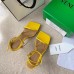 Bottega Veneta Stretch Chain Sandals In Yellow Lambskin Bottega Veneta Stretch Chain Sandals In Yellow Lambskin