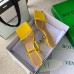 Bottega Veneta Stretch Chain Sandals In Yellow Lambskin Bottega Veneta Stretch Chain Sandals In Yellow Lambskin