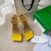 Bottega Veneta Stretch Chain Sandals In Yellow Lambskin Bottega Veneta Stretch Chain Sandals In Yellow Lambskin