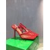 Bottega Veneta Stretch Sandals In Red Mesh Bottega Veneta Stretch Sandals In Red Mesh