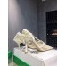 Bottega Veneta Stretch Sandals In White Mesh Bottega Veneta Stretch Sandals In White Mesh